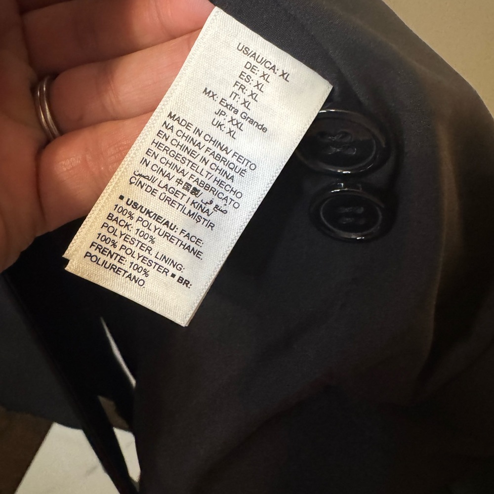 The Drop Women's Black Faux Leather Blazer NWOT - Picture 4 of 4